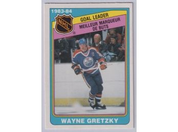 1984 O-Pee-Chee Wayne Gretzky 1983-84 NHL Goal Leader