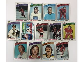 13 1976-77 Topps Hockey Cards