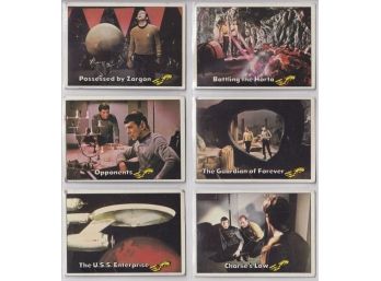 6 1976 Topps Star Trek Captain's Log Cards