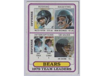 1980 Topps 1979 Bears Team Leaders: Payton, Baschnagel, Fencik, Schmidt, Osborne