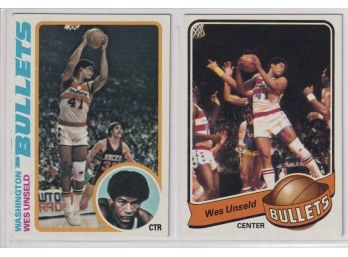 2 Topps Wes Unseld Cards