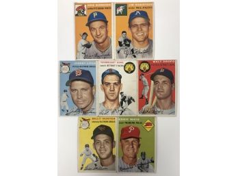 7 1954 Topps Baseball Cards