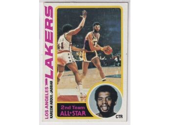1978-79 Topps 2nd Team All Star Kareem Abdul-jabbar