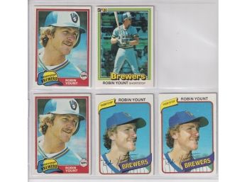 5 Robin Yount Cards