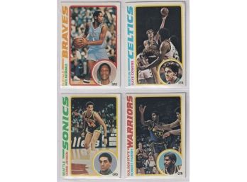 4 1978-79 Topps Basketball Cards