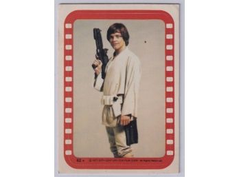 1977 Topps Star Wars Luke Skywalker Sticker Card