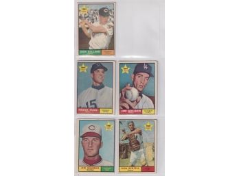 5 1961 Topps Baseball Rookies