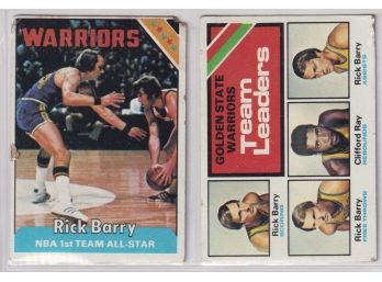 2 Topps Rick Barry Cards
