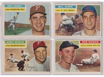 4 1956 Topps Baseball Cards