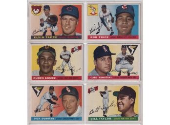 6 1955 Topps Baseball Cards