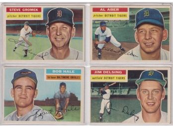 4 1956 Topps Baseball Cards