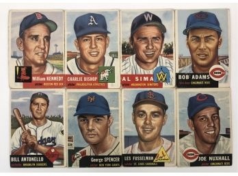 8 1953 Topps Baseball Cards