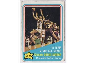 1972 Topps Basketball #163 Kareem Abdul-Jabbar All-Stars
