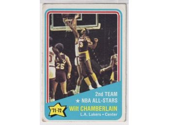 1972 Topps Basketball #168 Wilt Chamberlain All-Stars