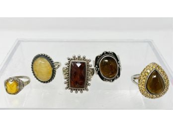 Collection Of Sterling Rings In Varying Sizes (43.76 Grams)