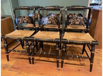 Collection Of 6 Hitchcock Chairs - As Pictured