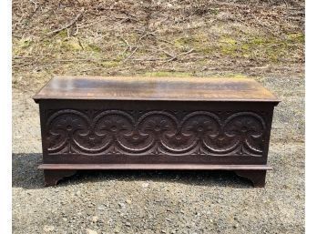 English Carved Front Chest