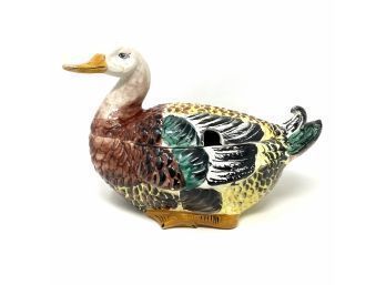 Large Porcelain Duck Tureen - As Is