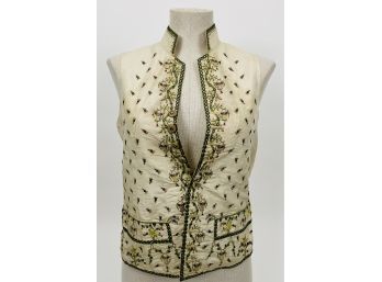 Early 19th Century French Silk Embroidered Vest - Extremely Fragile