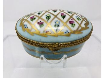 Hand Painted Limoges Porcelain Trinket Box