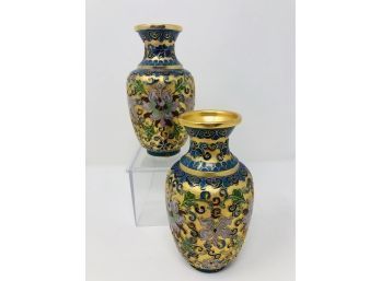 Pair Of Cloisonne Vases