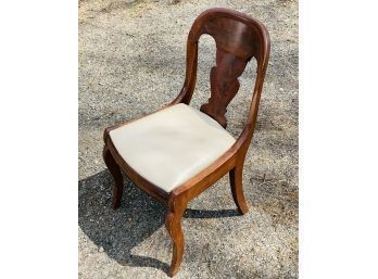 Antique Chair With Leather Upholstery