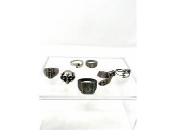 Collection Of Sterling Rings In Varying Sizes (27.10 Grams)