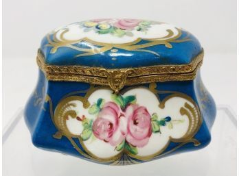 Hand Painted Porcelain Trinket Box