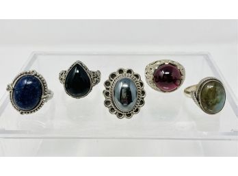 Collection Of Sterling Rings In Varying Sizes (66.28 Grams)