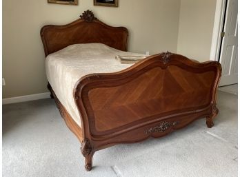 Stunning Antique French Queen Size Bed - Heavily Carved -