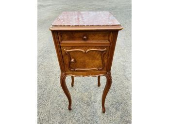 French Provencial Marble Top One Drawer Stand