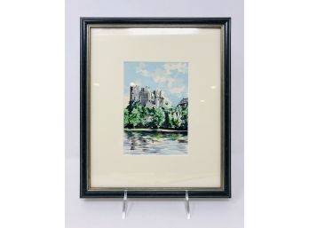 Castle On River Painting