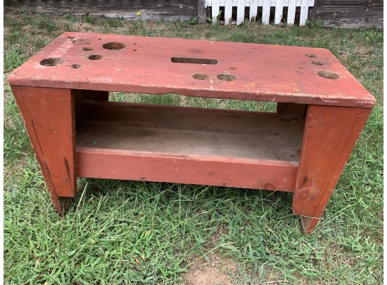 Barn Fresh Red Painted Bench