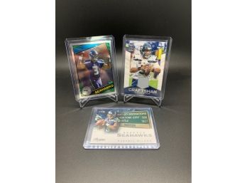 Russell Wilson Rookie And Game Used (3) Card Lot