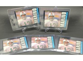 Lot Of (5) 1985 Topps Dan Marino Second Year Cards