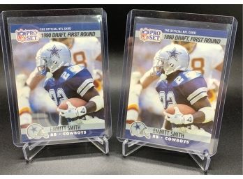Lot Of (2) 1990 Pro Set Emmitt Smith Rookie Cards