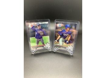 Lot Of (2) 2017 Bowman And Bowman Chrome Gavin Lux Rookie Cards