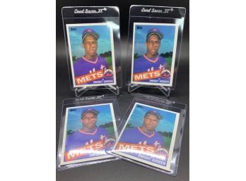 Lot Of (4) 1985 Dwight Gooden Rookie Cards