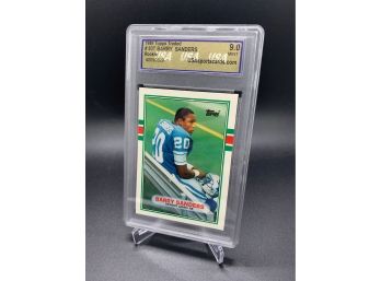 1989 Topps Traded Barry Sanders Rookie Card USA Graded 9