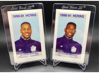 Dikembe Mutombo And Alonzo Mourning Police Rookie Cards