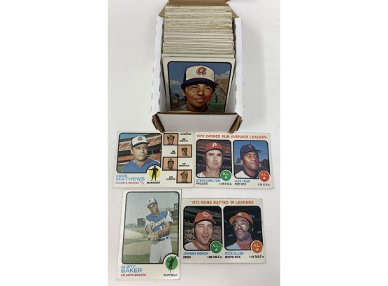 1973 Topps Baseball 100 Card Lot With Stars