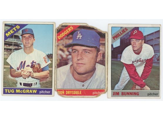 1966 Topps Baseball Star Pitcher Lot