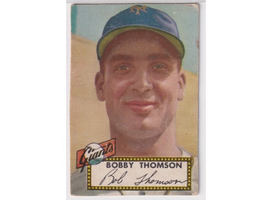 1952 Topps Baseball #313 Bobby Thomson High Number