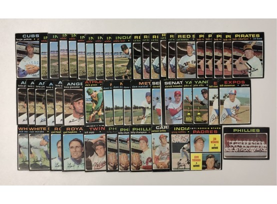 1971 Topps Baseball 50 Card Lot With Stars