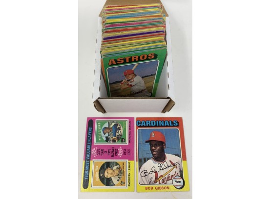 1975 Topps Baseball 100 Card Lot With Stars