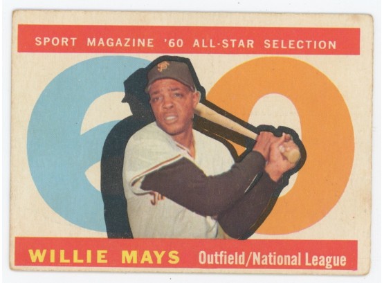 1960 Topps Baseball #564 Willie Mays All Star High Number