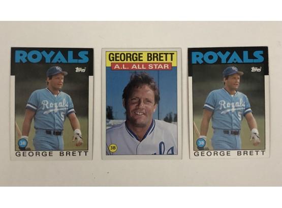 3 Card George Brett Lot