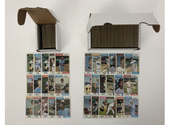 1974 Topps Baseball Near Complete Set Of 478 Cards With Stars