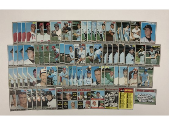 1970 Topps Baseball 70 Card Lot With Stars