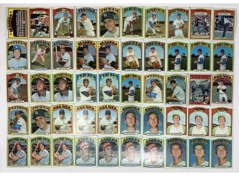 1972 Topps Baseball 50 Card Lot With Stars